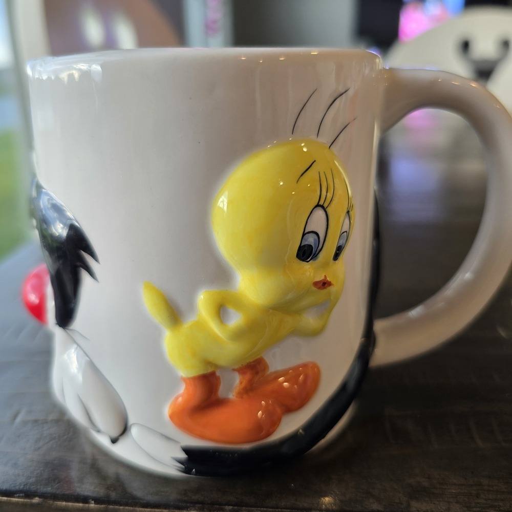 Vintage Gibson 1999 Looney Tunes‎ Tweety And Sylvester 16 OZ Mug Coffee Cup. - Picture 2 of 9